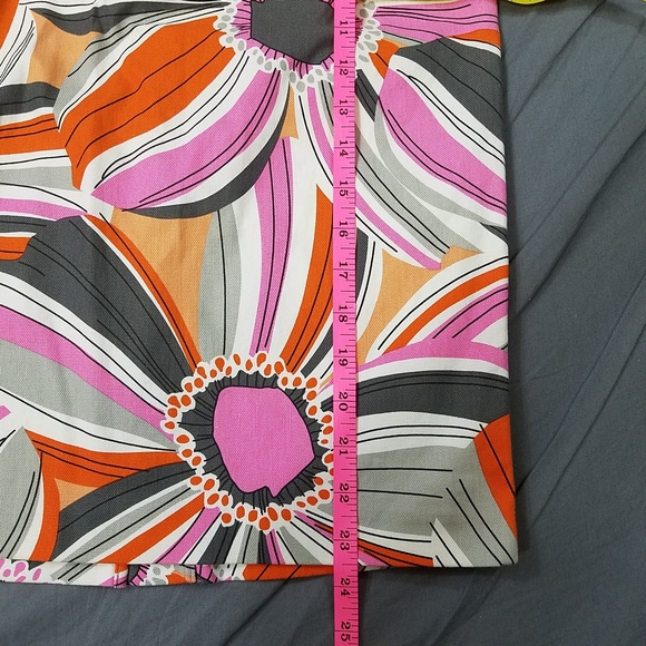 Ideology skirt pink orange retro flowers size 2 - Picture 6 of 11